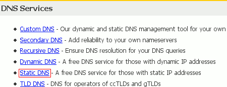 Static DNS