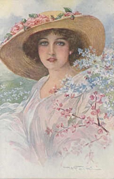 Красавицы на старинных открытках. Красавицы на старинных открытках.