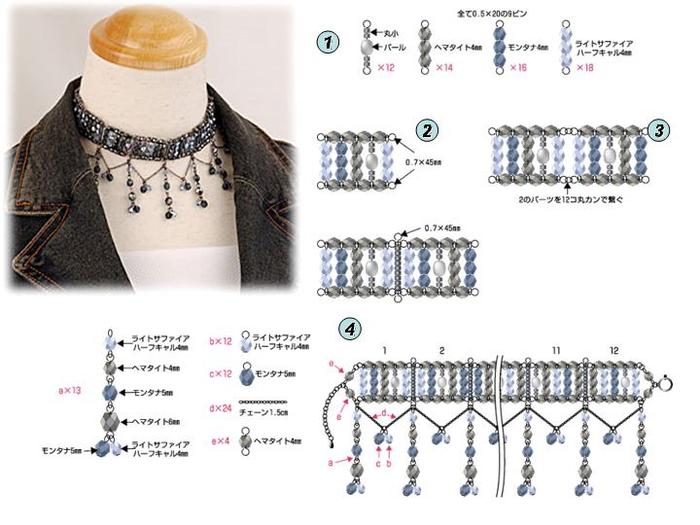 Чокер из бисера своими руками схемы