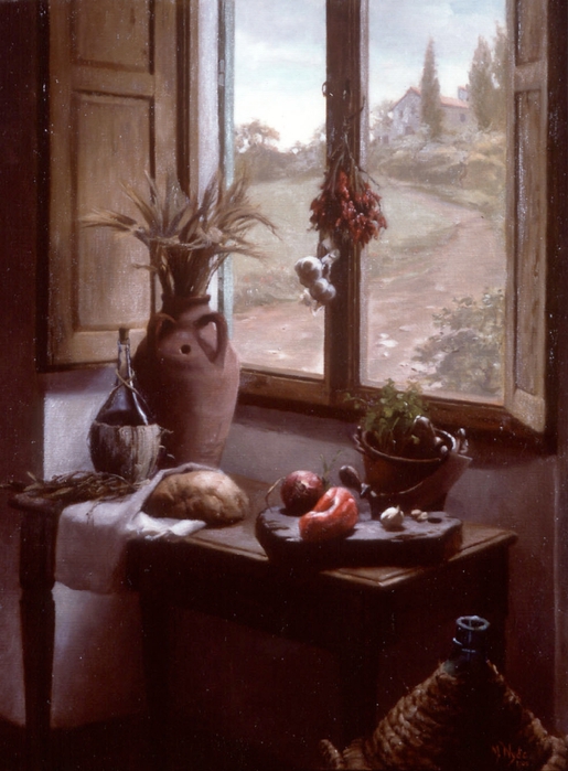 Натюрморт с пейзажем в окне (515x700, 247Kb)