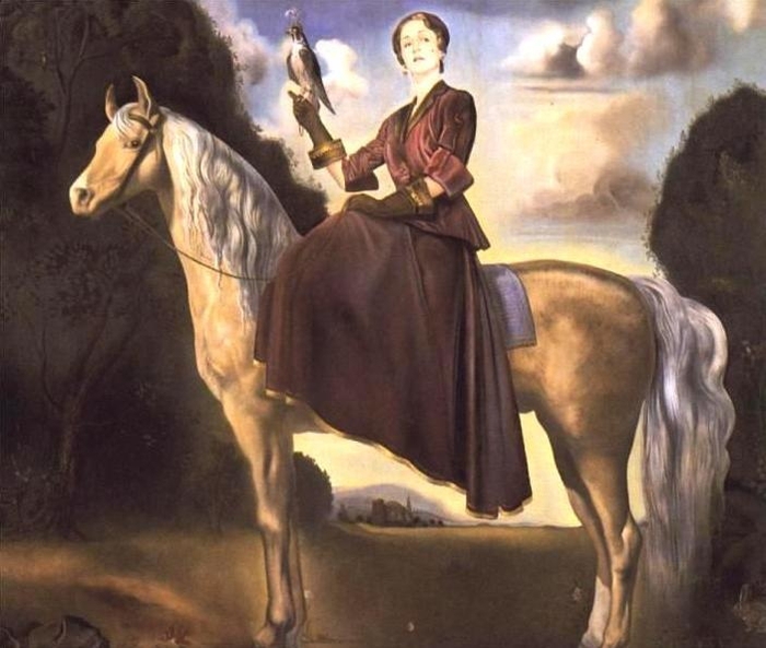 Equestrian Fantasy Portrait of Lady Dunn, 1954 (700x593, 229Kb)