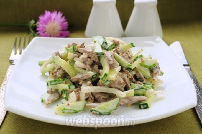 Салат с языком и перцем рецепт