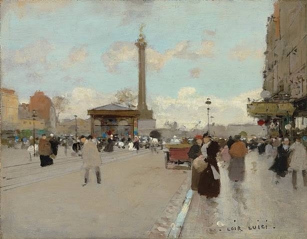Luigi Loir - Place de la Bastille, Paris (615x480, 141Kb)