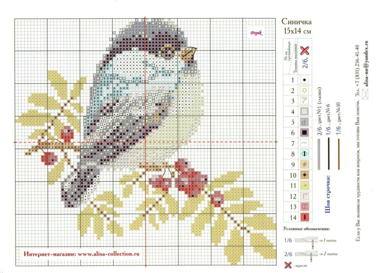 Синички Авторские Схемы Для Вышивки Крестом