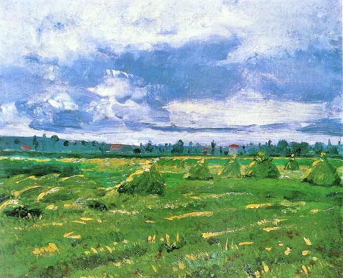 Wheat Fields with Stacks, 1888 (700x566, 138Kb)