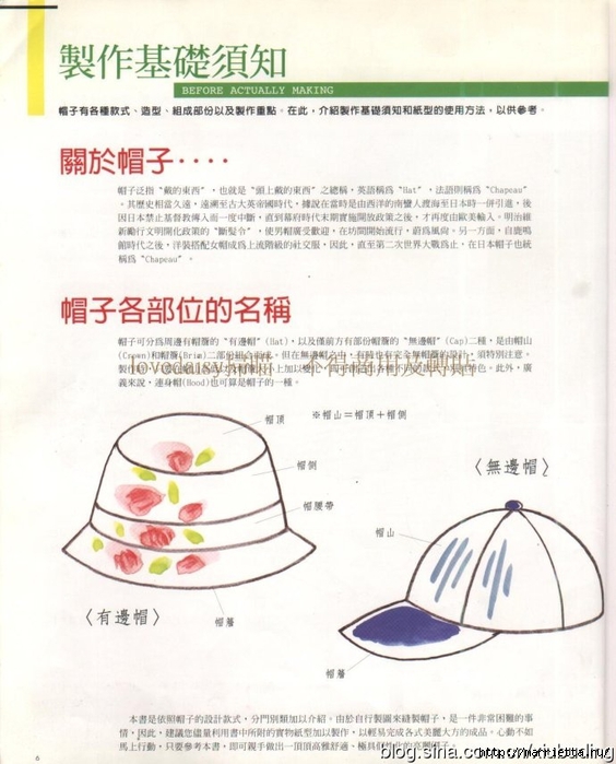 Шляпы, шапочки и береты. Шьем сами. Отличный японский журнал (25) (564x700, 237Kb)