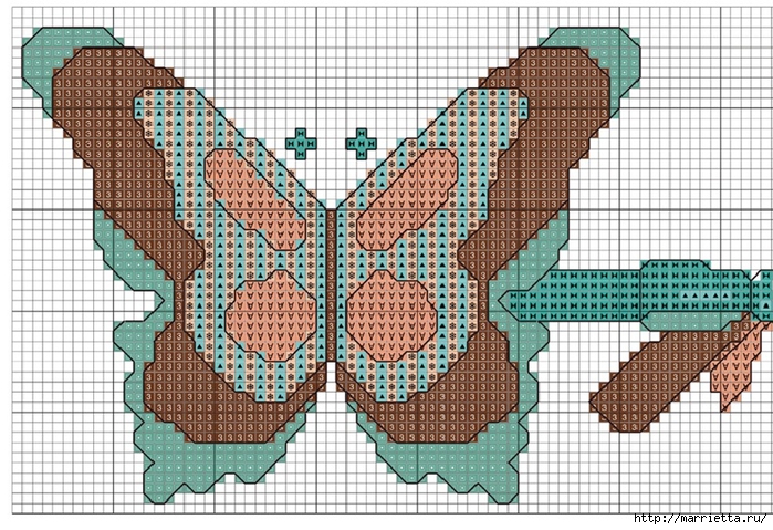 Вышивка крестом. БАБОЧКИ на полотенце (1) (700x479, 362Kb)