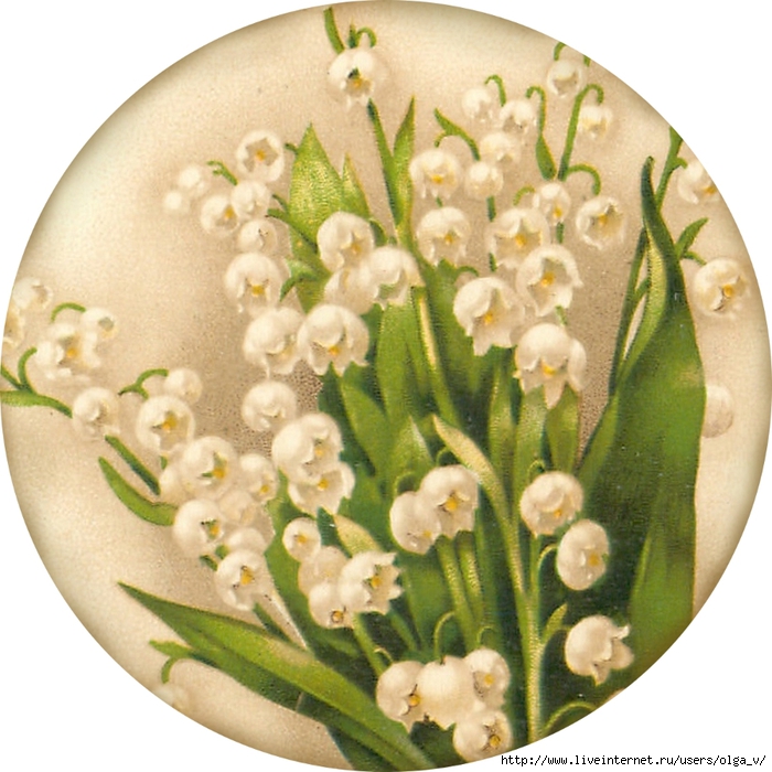 Lily of the Valley ~ 4 in round tag 1 ~ lilac-n-lavender (700x700, 313Kb)