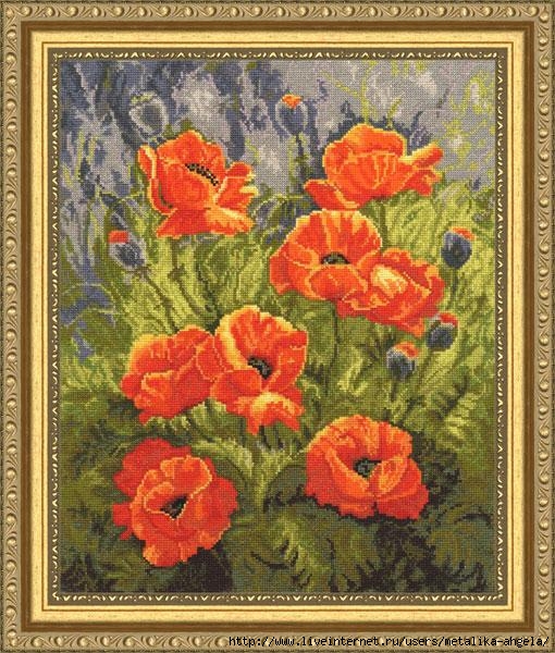 ЛЦ-038 Оранжевые маки (510x600, 259Kb)