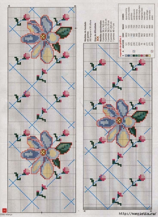 Цветы. Схемы вышивки крестом (5) (509x700, 330Kb)