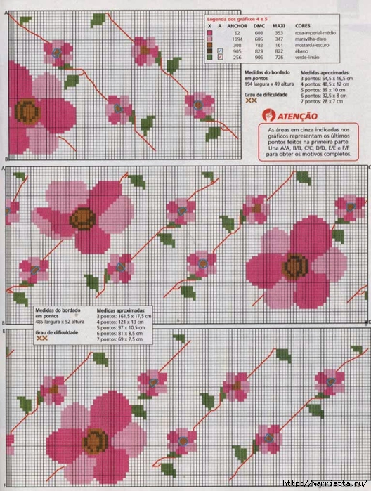 Цветы. Схемы вышивки крестом (7) (528x700, 335Kb)