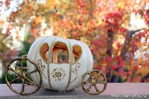 Ночник к Хэллоуину — Карета для Золушки из тыквы. Мастер-класс