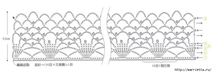 Вязание крючком. Кружево для отделки (6) (700x240, 117Kb)