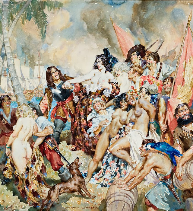 Норман Линдсей (Norman Lindsay), 1879-1969 18+++ 38845305 (640x700, 651Kb)