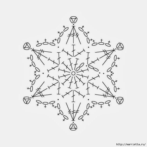 Снежинки крючком. Схемы (15) (600x600, 102Kb)