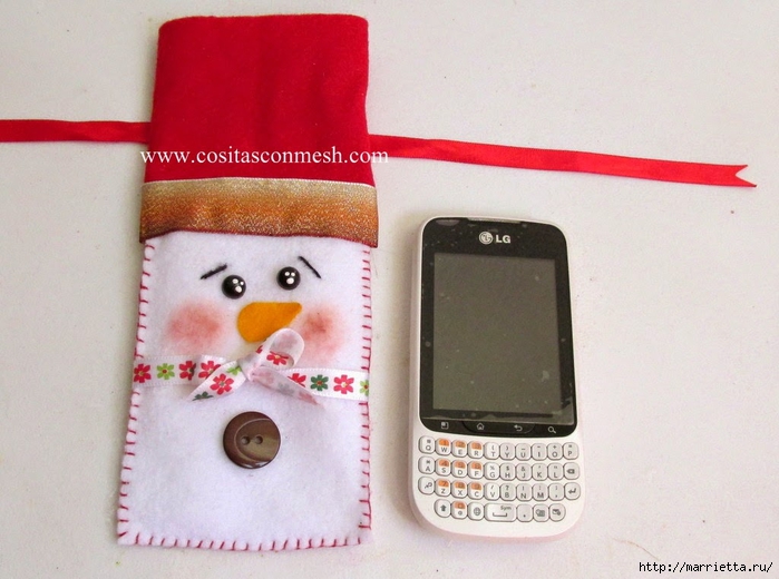 Санта Клаус - шьем чехол для телефона (5) (700x520, 245Kb)