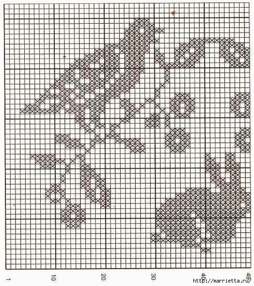Филейное вязание крючком. Салфетки (8) (524x590, 295Kb)