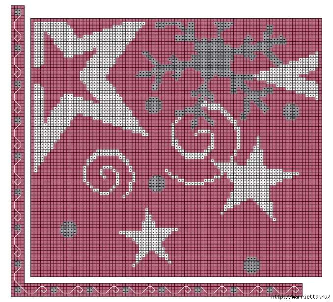 Схема вышивки новогодней скатерти (2) (678x615, 438Kb)