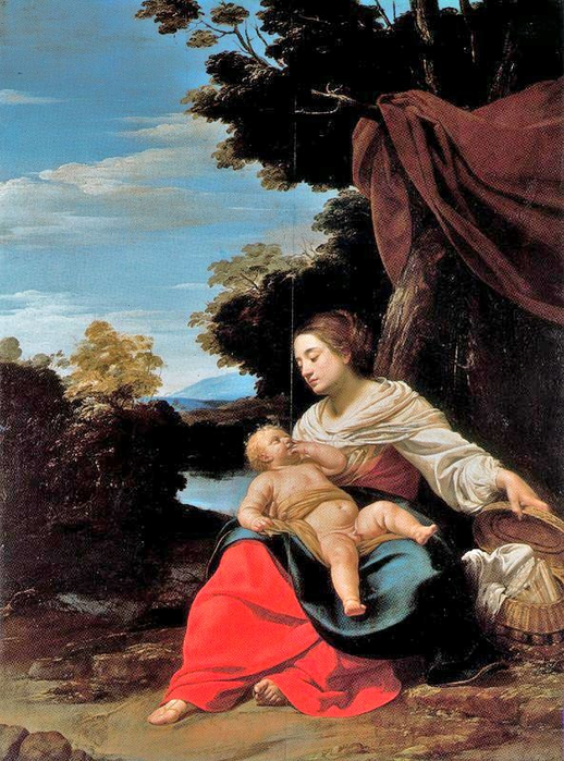 6 Simon Vouet (French artist, 1590-1649) Madonna and Child (518x700, 436Kb)