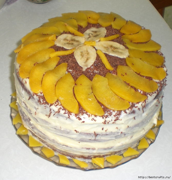 Торт с абрикосами рецепт (670x700, 362Kb)