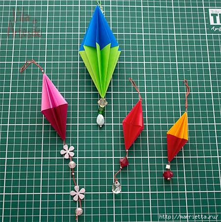 Украшения для елочки в технике оригами (15) (450x453, 161Kb)