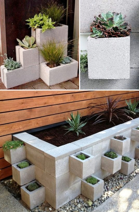 24-Creative-Garden-Container-Ideas-Use-cinder-blocks-as-planters-16 (459x700, 357Kb)