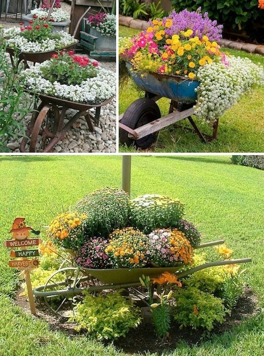 24-Creative-Garden-Container-Ideas-Use-wheel-barrows-as-planters-10 (520x700, 531Kb)