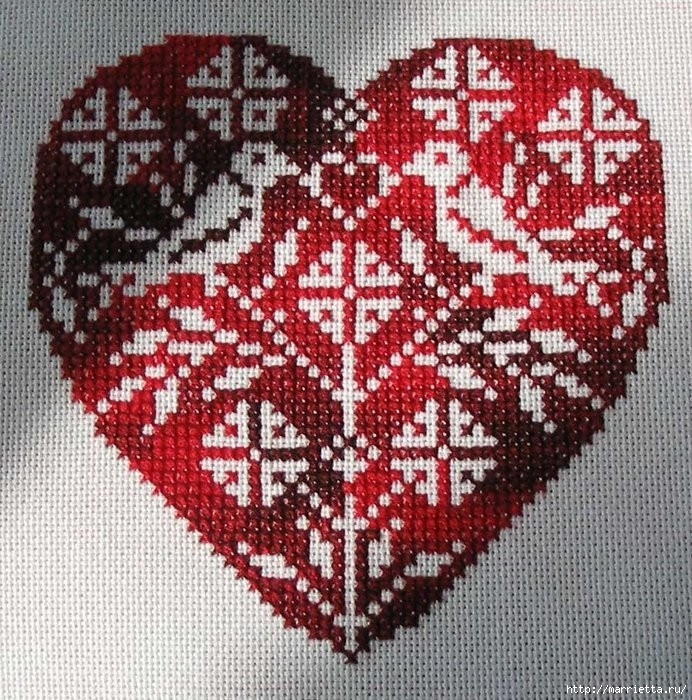 Сердечки - шьем, вяжем, вышиваем (30) (692x700, 421Kb)