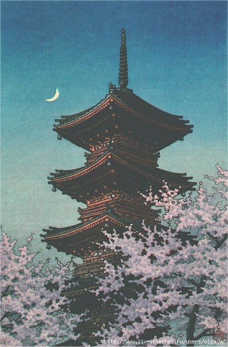 Ueno Toshogu Shrine, Spring Evening (453x690, 192Kb)