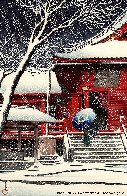 Kiyomizudo in Snow (447x690, 368Kb)