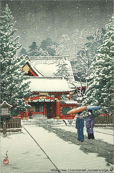 Snow at Hinoeda Shrine (445x675, 339Kb)
