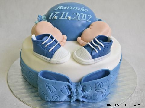 Марципановые торты в честь новорожденного (28) (480x360, 73Kb)