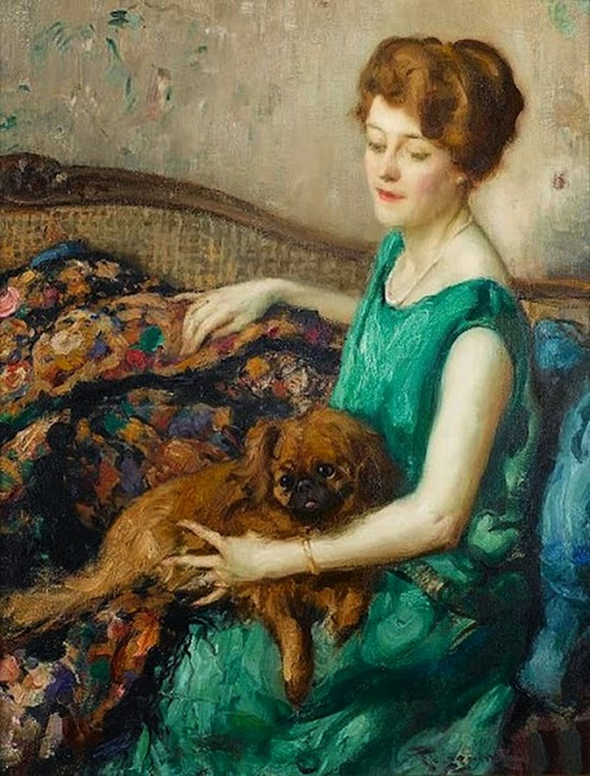 Lady with a Dog (531x700, 424Kb)