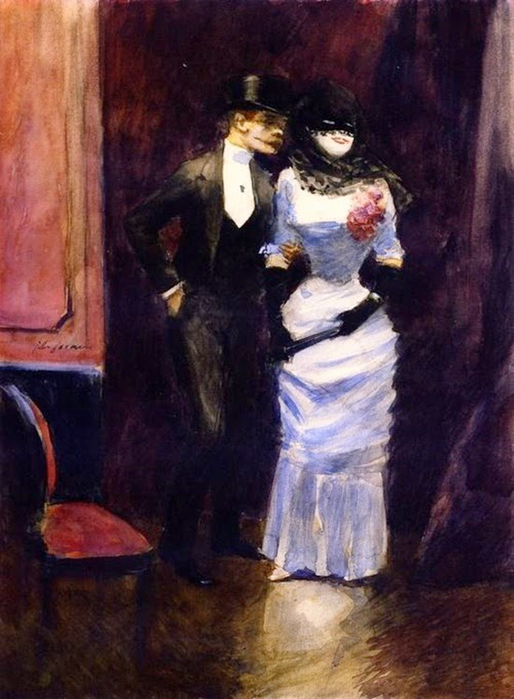 Jean Louis Forain - At the Masked Ball  1885 (514x700, 343Kb)