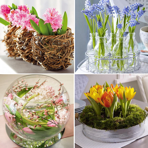 Оригинальные вазы для весенних цветов