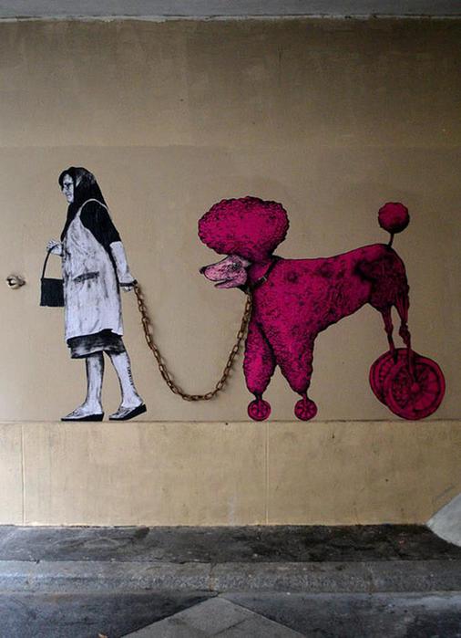Levalet: Проделки художника на улицах Парижа (забавный стрит арт)