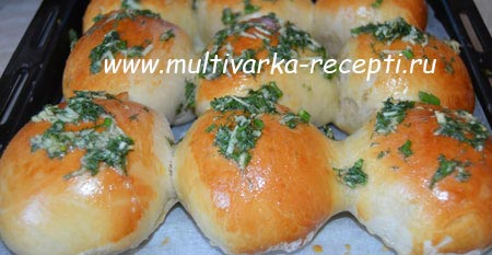 Рецепт пампушки с чесноком в хлебопечке