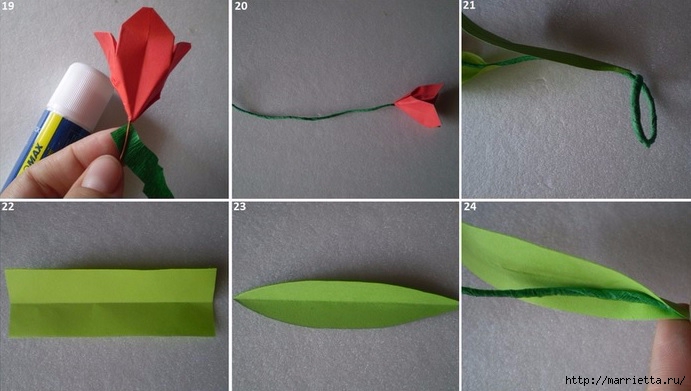 Бумажные цветы в горшочках в технике оригами (10) (691x391, 151Kb)