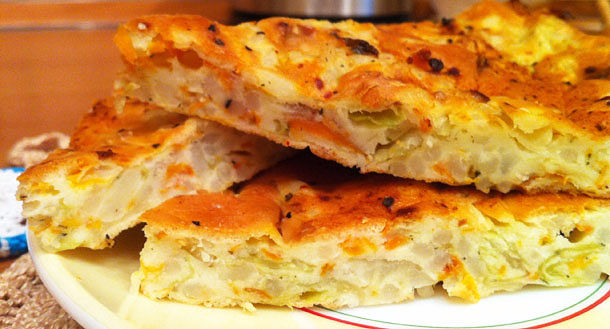 Пирог с капустой и грибами быстрый рецепт