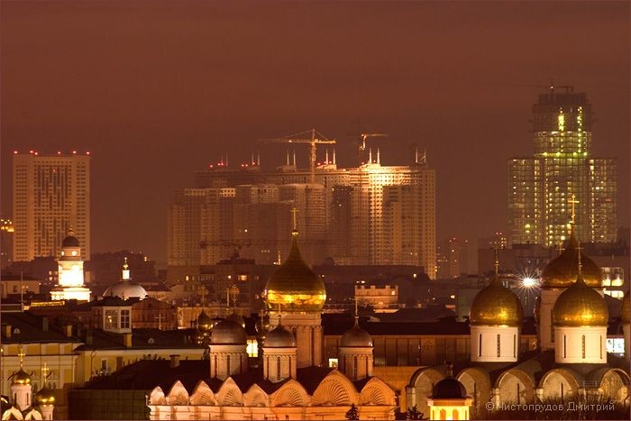 фото ночной Москвы