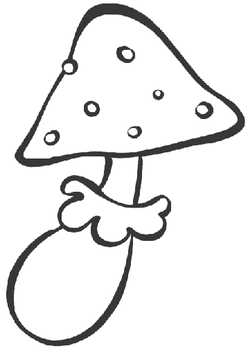 как нарисовать веселые грибы
