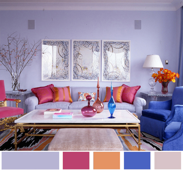 Актуальные сочетания цветов в интерьере гостиной