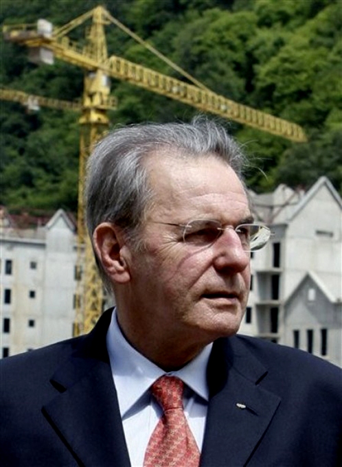 Президент МОК Жак Рогге (Jacques Rogge) прибыл в Сочи, 6 июня 2010 года.