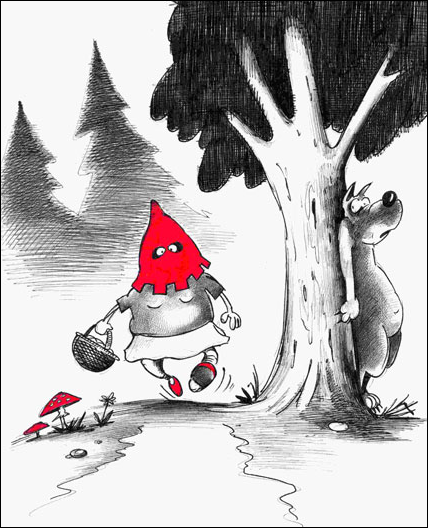 “Красная шапочка” в стиле разных известных авторов.