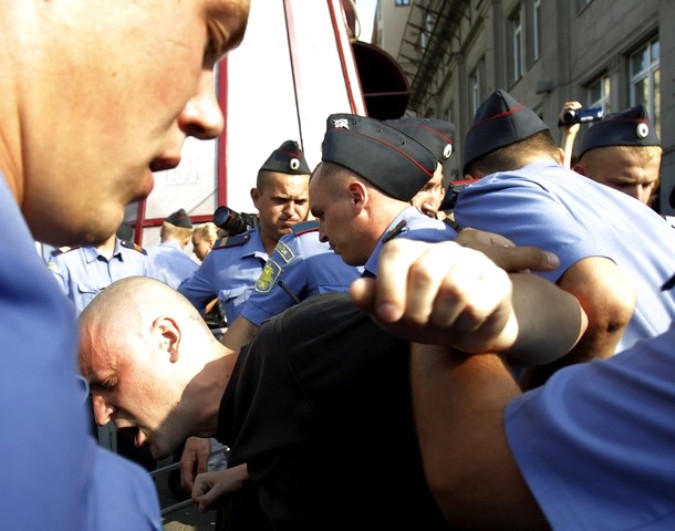 Несанкционированная акция протеста в Москве, 31 июля 2010 года.