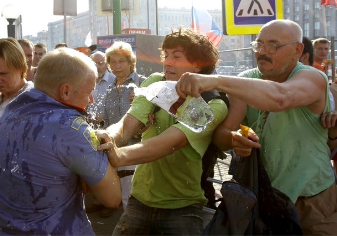 Несанкционированная акция протеста в Москве, 31 июля 2010 года.