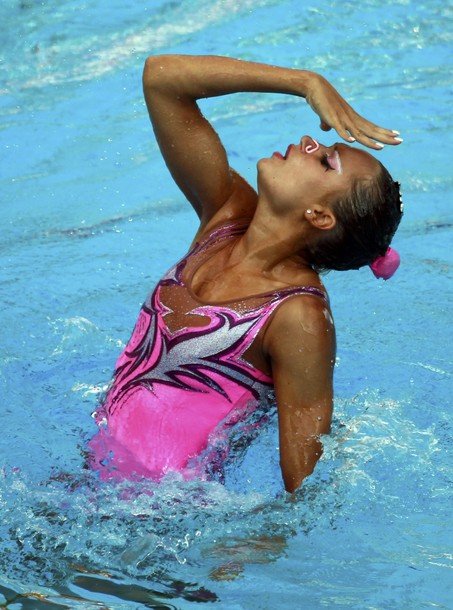 Индивидуальное синхронное плавание на чемпионате Европы по плаванию в Будапеште, 4 августа 2010 года.