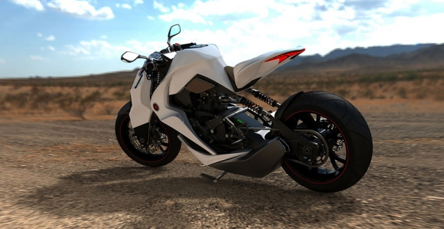 Концепт гибридного мотоцикла 2012 Иж-1 (Igor Chak 2012 Izh Concept) от Игоря Чака (Igor Chak) 