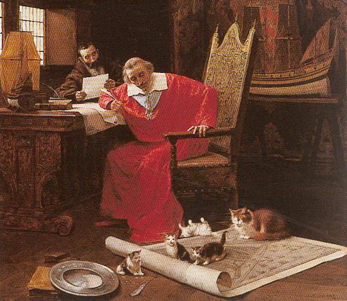 Анна Австрийская и кардинал Ришелье (700x608, 180Kb)