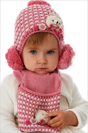 вязание шапочки для девочек на осень